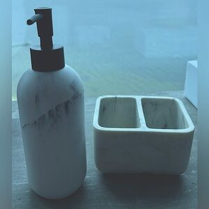 Marble Soap Dispenser and Holder.